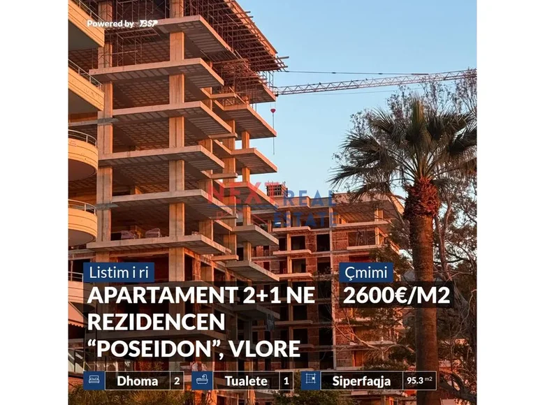 Квартира 3 комнаты 95 м² Влёра, Албания
