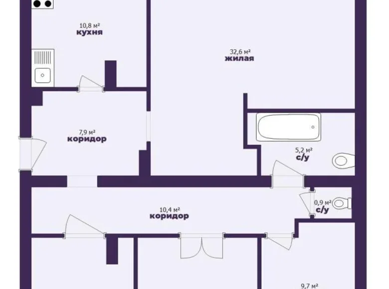 4 room apartment 110 m² Minsk, Belarus