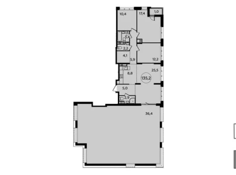 4 room apartment 135 m² Moscow, Russia