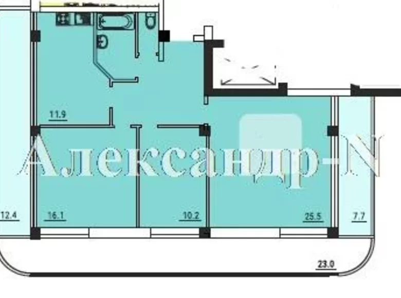 Квартира 3 комнаты 94 м² Одесса, Украина