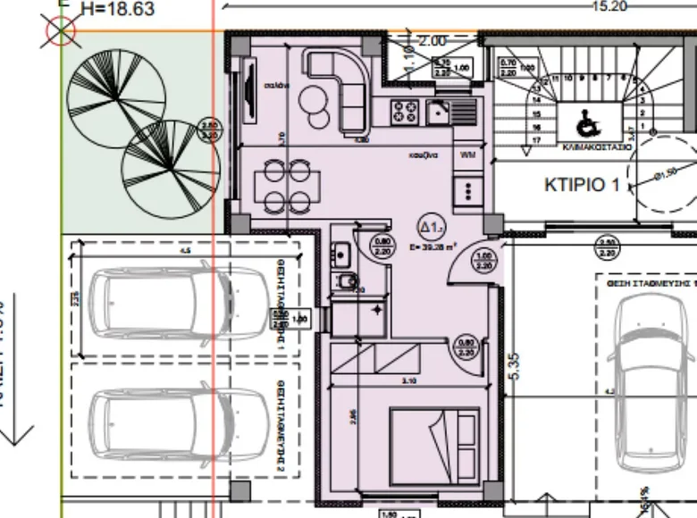 1 bedroom apartment 53 m² Nea Kallikrateia, Greece