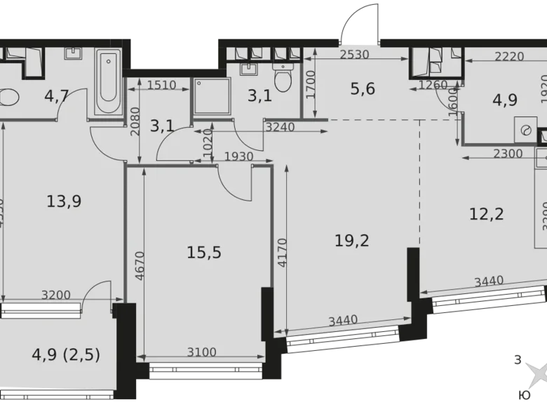 Apartamento 3 habitaciones 85 m² Moscú, Rusia