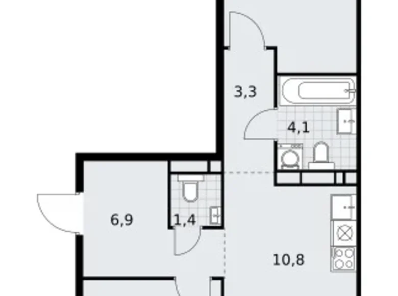 Apartamento 3 habitaciones 60 m² Vnukovo, Rusia