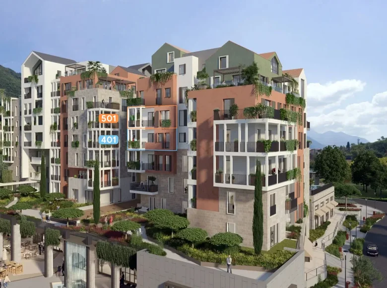 Mieszkanie 2 pokoi 68 m² Tivat, Czarnogóra