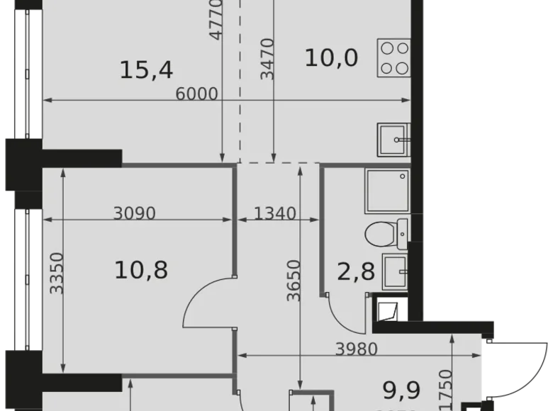 Wohnung 4 zimmer 68 m² Nordwestlicher Verwaltungsbezirk, Russland