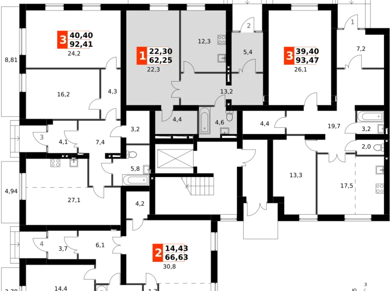 Wohnung 1 zimmer 60 m² Naro-Fominskiy gorodskoy okrug, Russland