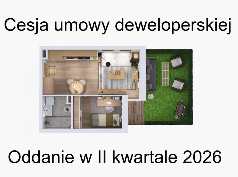 Appartement 2 chambres 30 m² Varsovie, Pologne