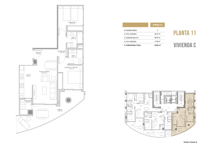 Apartamento 2 habitaciones 149 m² Benidorm, España