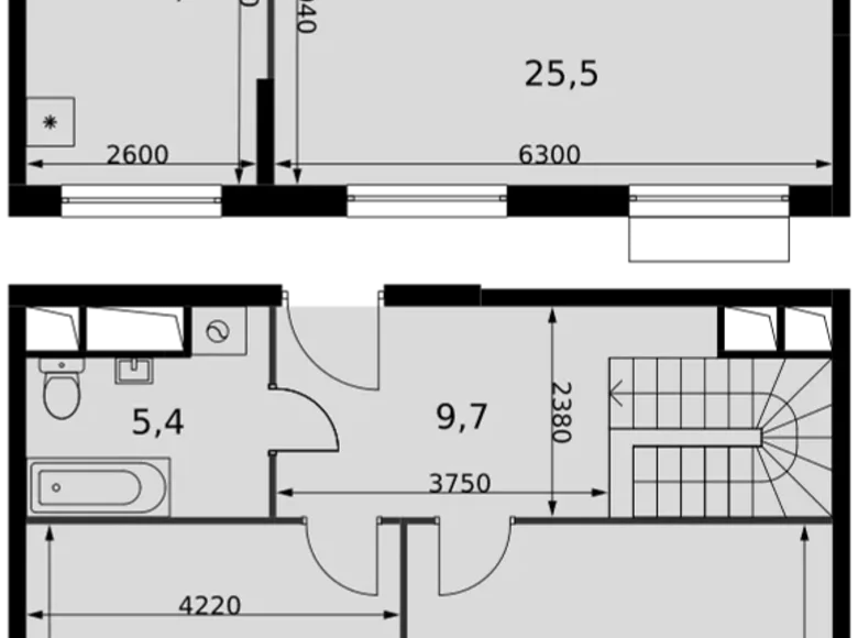 Apartamento 3 habitaciones 107 m² Razvilka, Rusia