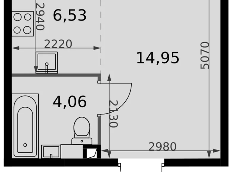 Studio 1 zimmer 26 m² Moskau, Russland