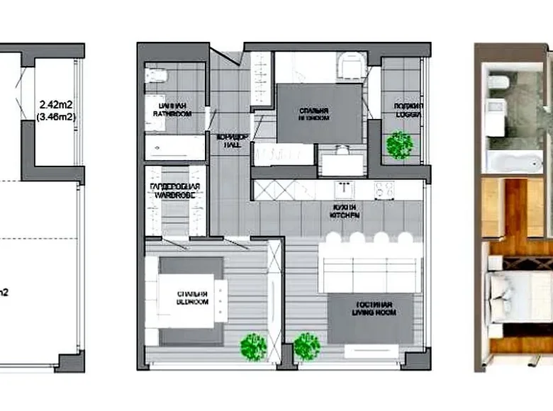 3 room apartment 73 m² Minsk, Belarus