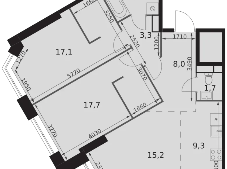 Wohnung 3 zimmer 77 m² Moskau, Russland