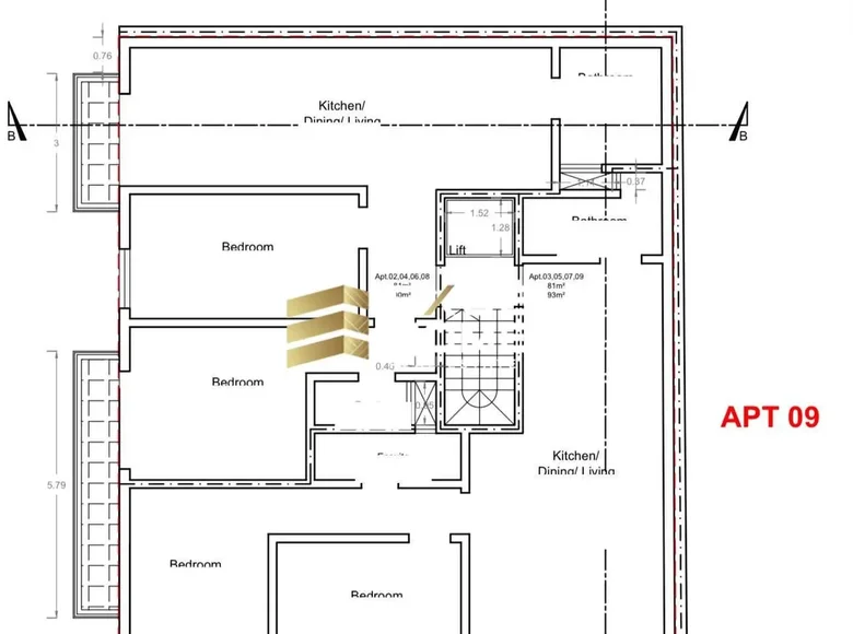 Apartamento 2 habitaciones  Gzira, Malta