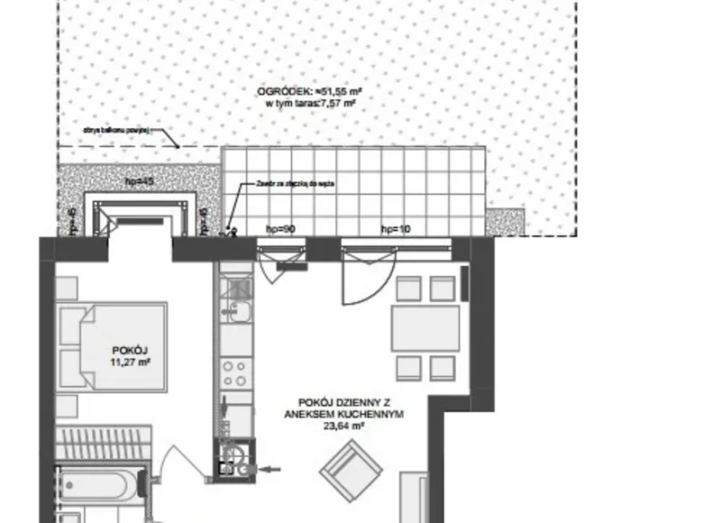 Apartamento 2 habitaciones 45 m² Danzig, Polonia