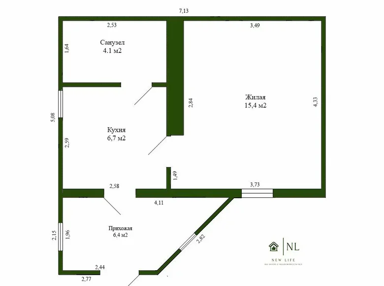 Casa 33 m² Zhdanovichy, Bielorrusia