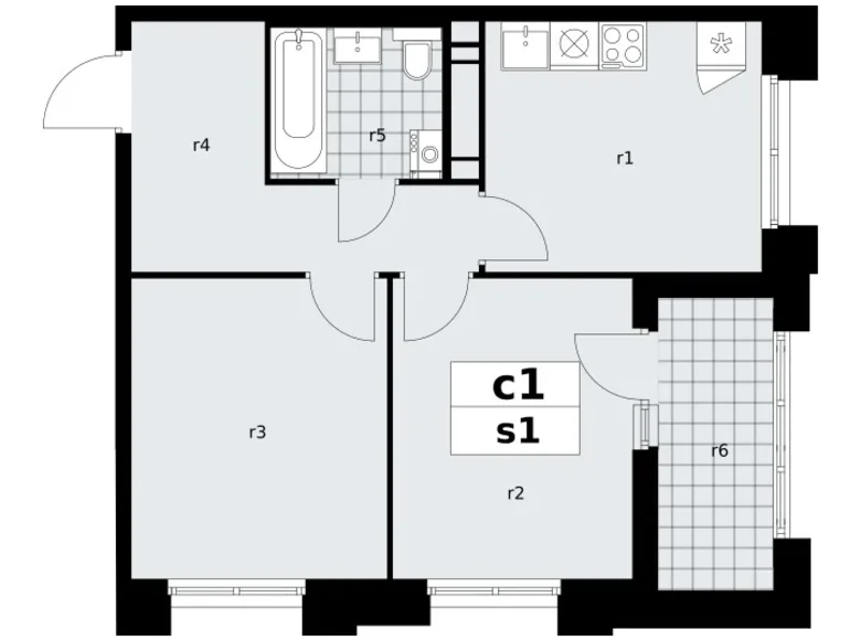 2 room apartment 48 m² poselenie Sosenskoe, Russia