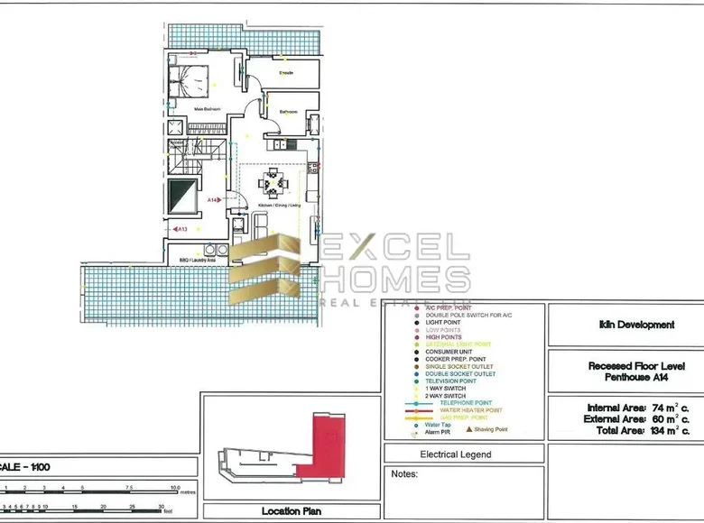 Attique 1 chambre  Iklin, Malte