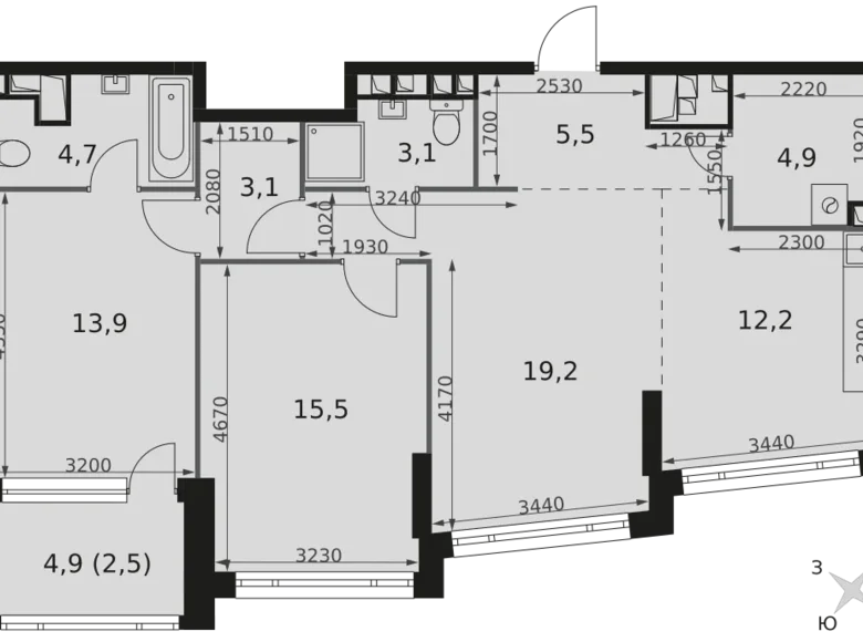 Apartamento 3 habitaciones 85 m² Moscú, Rusia