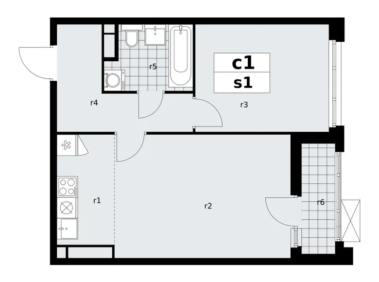 Квартира 2 комнаты 48 м² поселение Сосенское, Россия