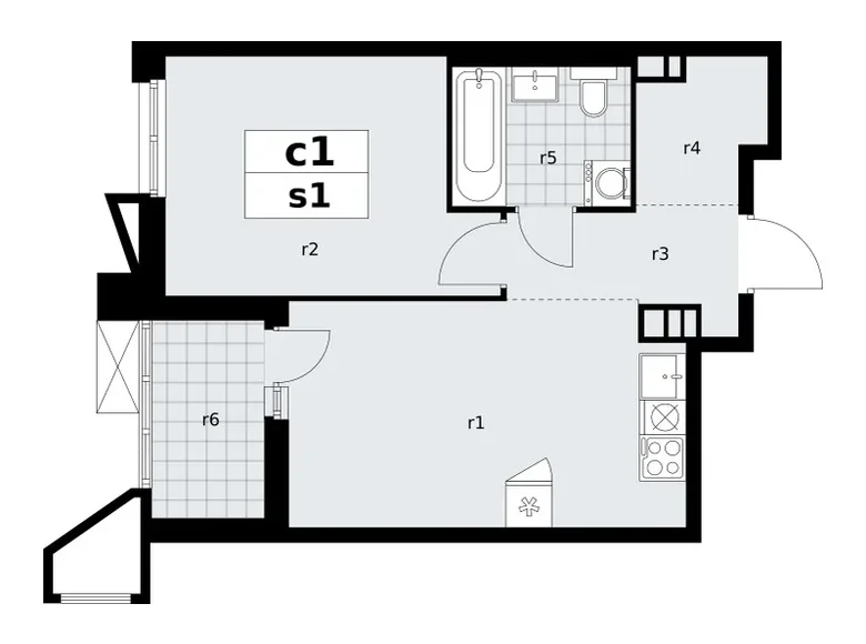 1 room apartment 39 m² poselenie Sosenskoe, Russia