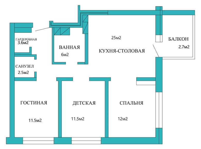 Appartement 4 chambres 72 m² Minsk, Biélorussie