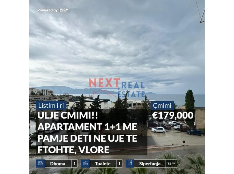 Mieszkanie 2 pokoi 67 m² Bashkia Vlore, Albania