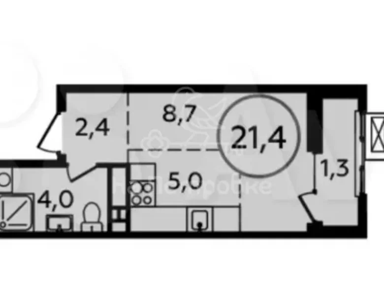 Wohnung 21 m² Sosenki, Russland