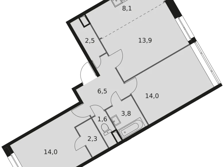 Wohnung 3 zimmer 67 m² Veshki, Russland