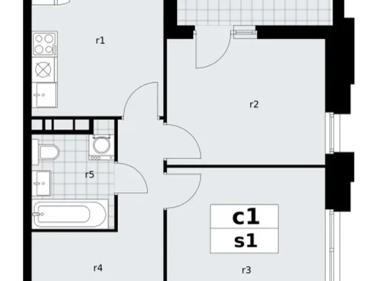 Mieszkanie 2 pokoi 49 m² poselenie Sosenskoe, Rosja