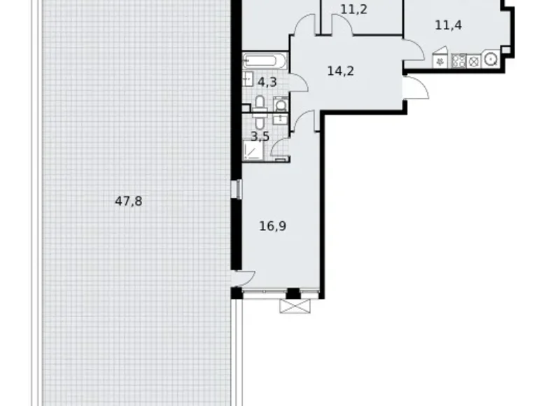 4 room apartment 129 m² Postnikovo, Russia