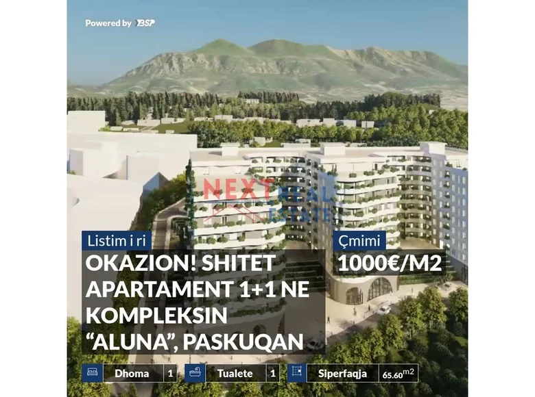 Apartamento 2 habitaciones 55 m² Paskuqan, Albania