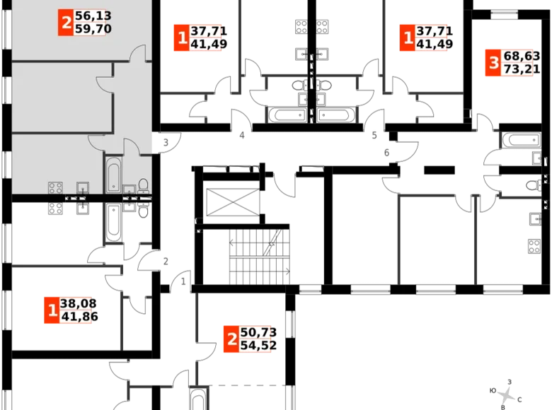 Mieszkanie 2 pokoi 60 m² Naro-Fominskiy gorodskoy okrug, Rosja