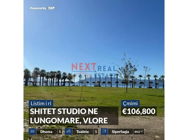 Studio apartment 1 bedroom 45 m² Bashkia Vlore, Albania