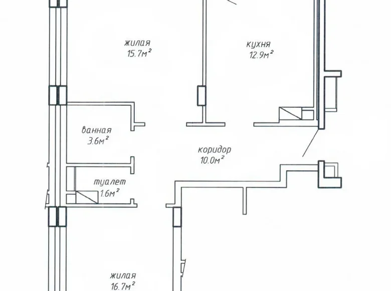 Квартира 2 комнаты 64 м² Минск, Беларусь