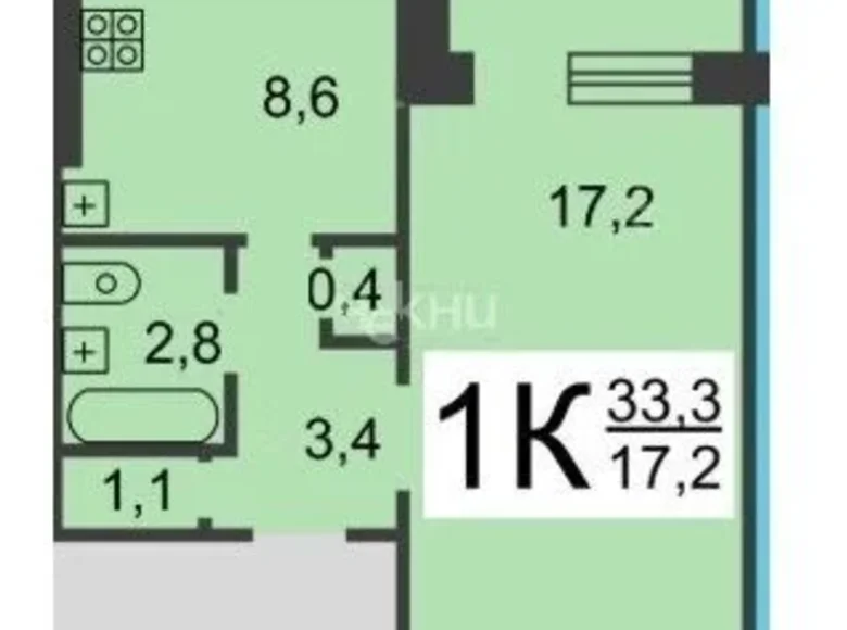 Mieszkanie 34 m² Nizhny Novgorod, Rosja
