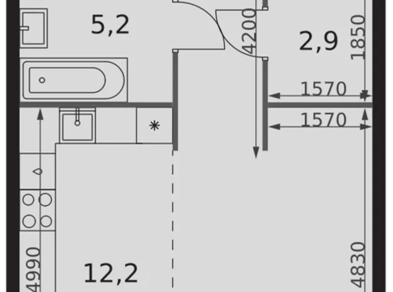 Kawalerka 1 pokój 41 m² Moskwa, Rosja