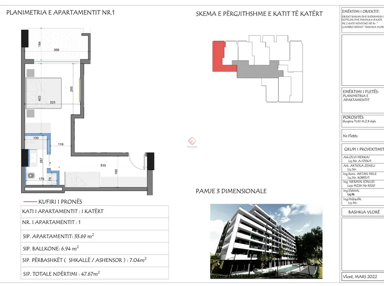 Apartamento 33 m² Vlora, Albania