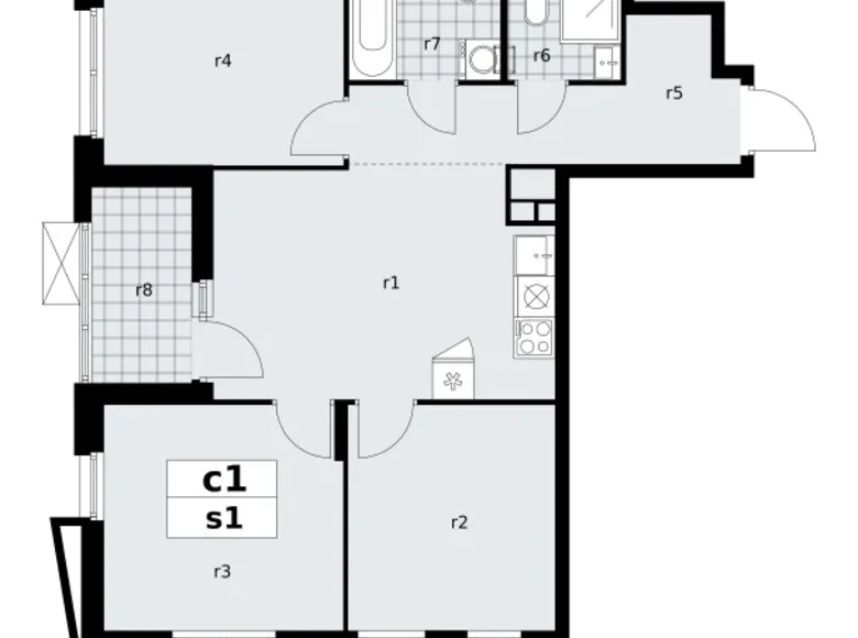 Wohnung 3 zimmer 65 m² poselenie Sosenskoe, Russland