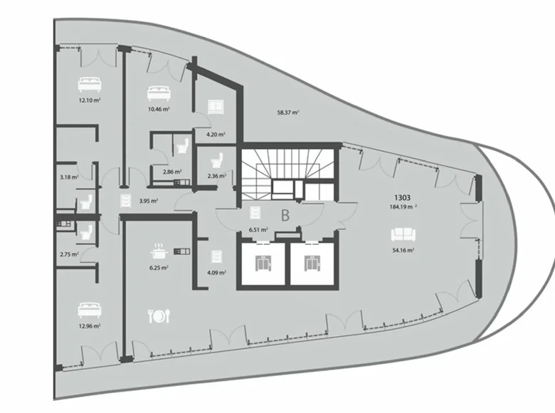 Penthouse 3 bedrooms 183 m² Becici, Montenegro