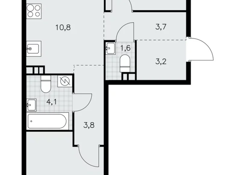 Appartement 3 chambres 60 m² poselenie Sosenskoe, Fédération de Russie