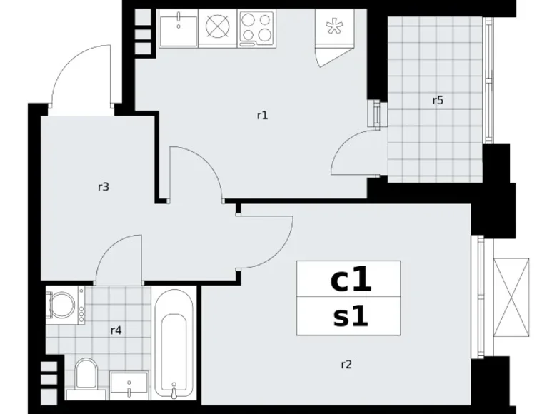 Mieszkanie 1 pokój 34 m² poselenie Sosenskoe, Rosja