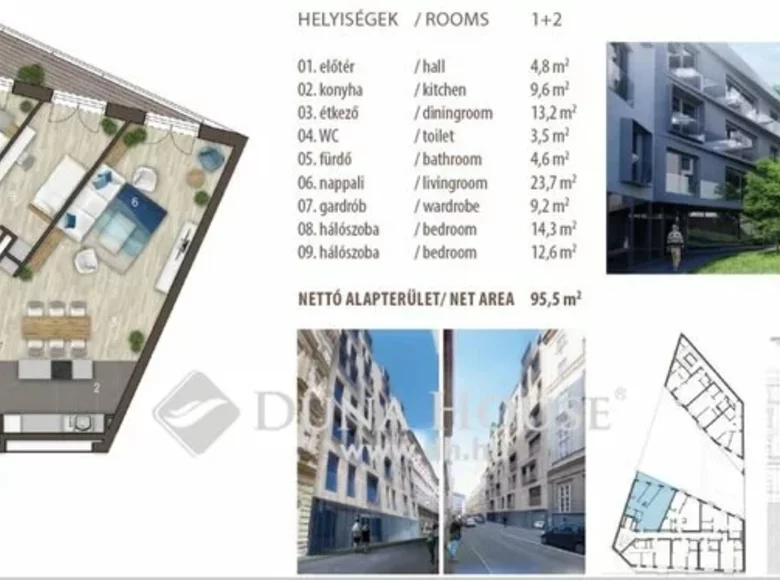 Mieszkanie 96 m² Budapeszt, Węgry