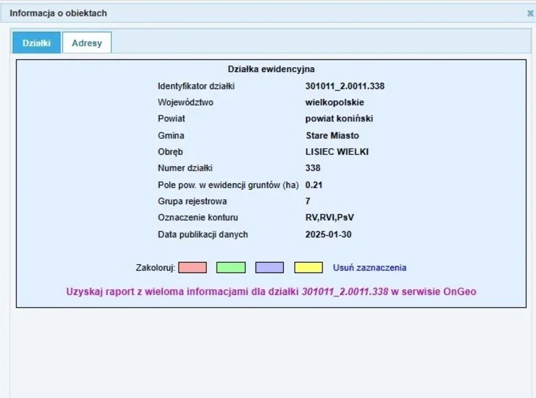 Land 4 100 m² Lisiec Wielki, Poland