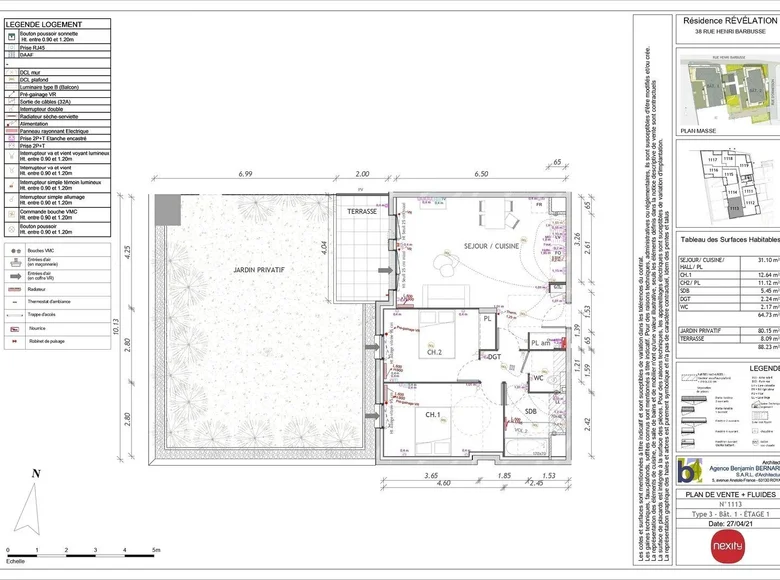 3 bedroom apartment 62 m² Clermont Ferrand, France