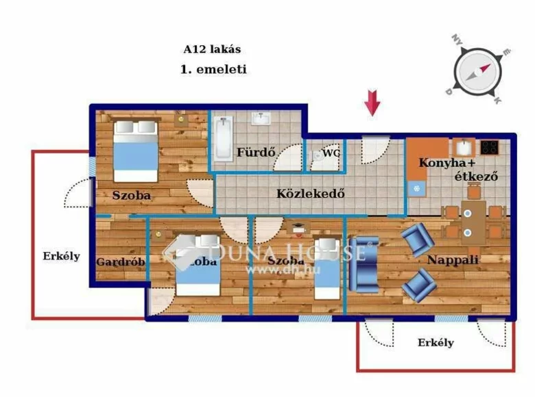 Apartment 90 m² Gardony, Hungary