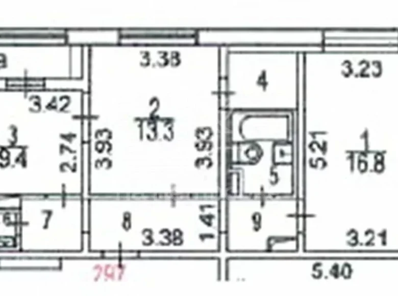 2 room apartment 56 m² Tomilino, Russia