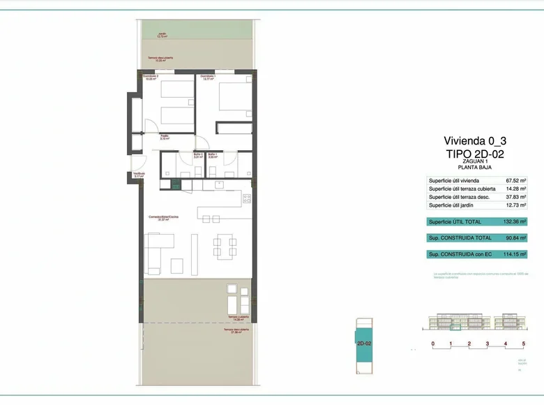 2 bedroom apartment 114 m² Xabia Javea, Spain