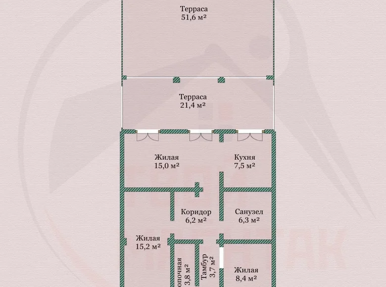 Maison 66 m² Michanavicki siel ski Saviet, Biélorussie