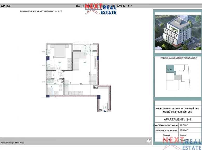 Wohnung 2 zimmer 66 m² Paskuqan, Albanien