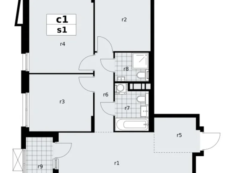 Mieszkanie 3 pokoi 78 m² poselenie Sosenskoe, Rosja